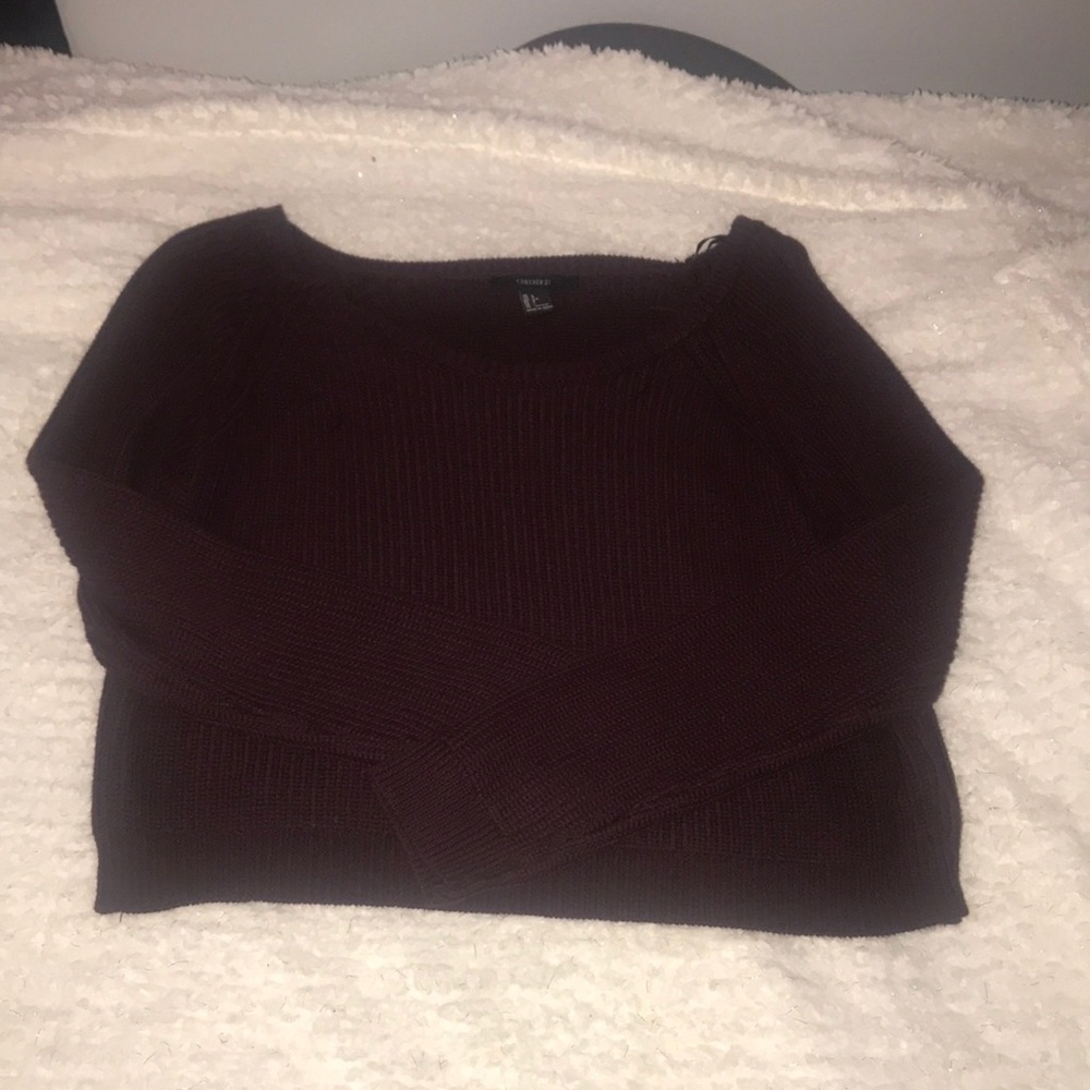 Maroon cropped sweater